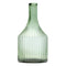 Melrose Sage Ribbed Glass Bottle Neck Vase 10.75"H