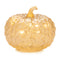 Melrose LED Mercury Glass Pumpkin Decor (Set of 3) Beige Glam & Luxury Glass LED