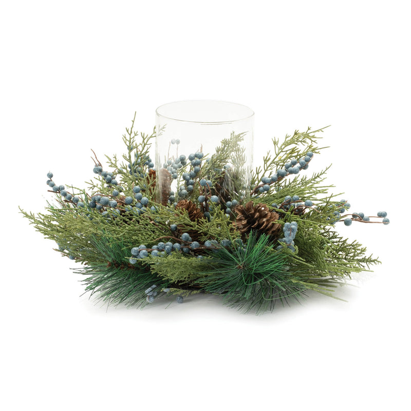 Melrose Mixed Pine Juniper Candle Holder 19"D
