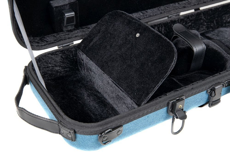 GEWA Bio-A 4/4-1/2 Violin Case Oblong - Blue w/ Music Pocket & Neck Pad