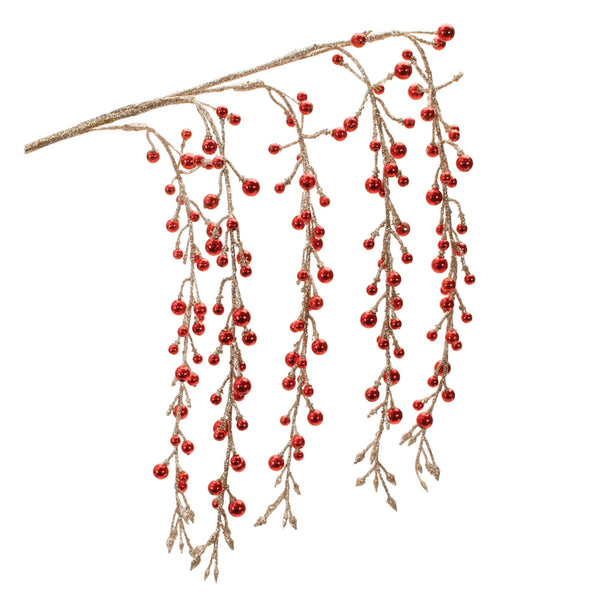 Melrose Hanging Glitter Berry Spray (Set of 2)