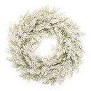 Melrose Snowy Flocked Pine Wreath 24"D