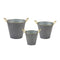Melrose Metal Aztec Pail Planter Set of 3 Planter