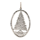 Melrose Etched Metal Pine Tree Ornament (Set of 12)
