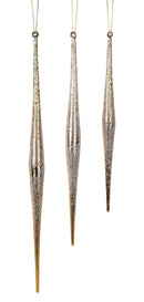 Melrose Gold and Silver Ombre Drop Ornament (Set of 6)
