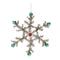 Melrose Jeweled Tinsel Snowflake Ornament (Set of 12)