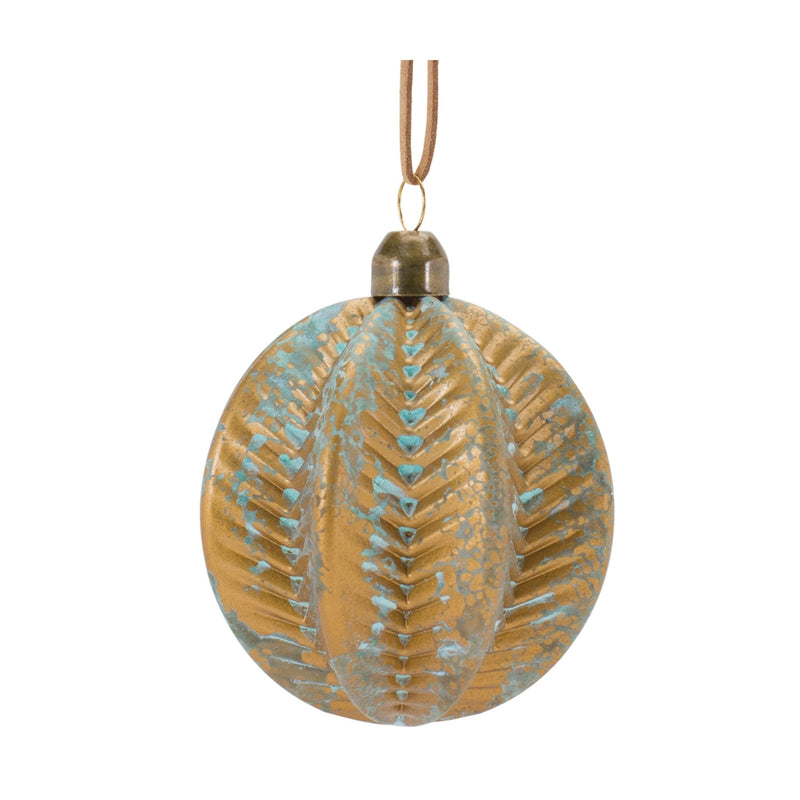 Melrose Distressed Ribbed Glass Ornament (Set of 12)