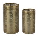 Melrose Ornamental Punched Metal Candle Holder (Set of 4)