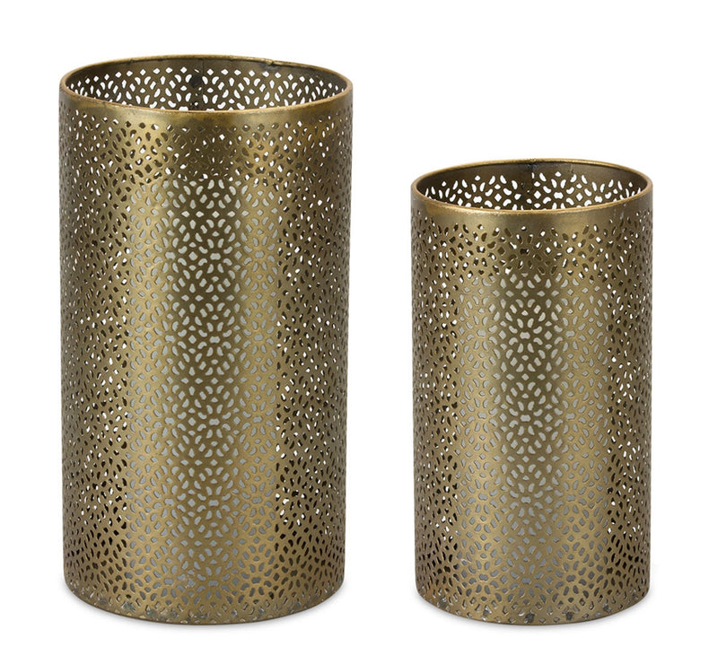 Melrose Ornamental Punched Metal Candle Holder (Set of 4)