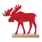 Melrose Metal Moose Silhouette with Wood Base (Set of 2)