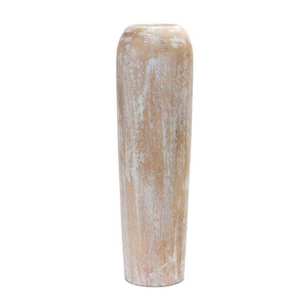 Melrose Wood Floor Vase 23.5"H
