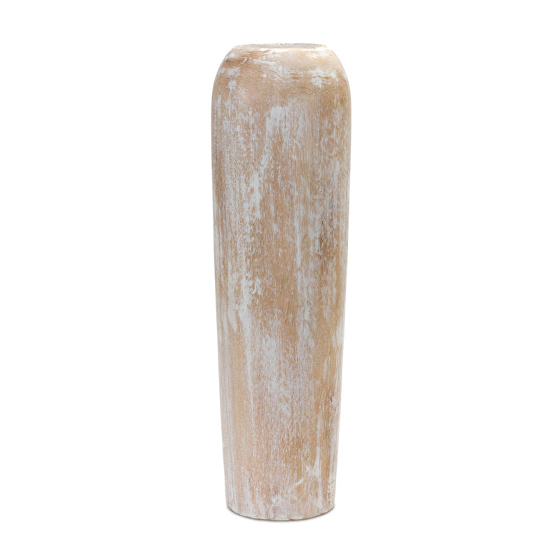 Melrose Wood Floor Vase 23.5"H