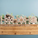 Melrose Ho Ho Ho Tabletop Sentiment Sign (Set of 2)