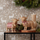 Melrose Highland Cow Winter Figurine (Set of 2)