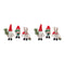Melrose Plush Santa Snowman and Moose (Set of 6)