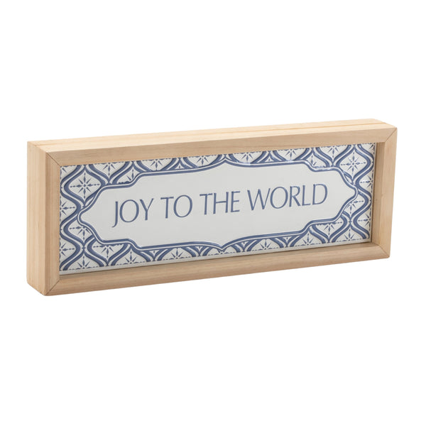 Melrose Framed Joy to the World Sign 12"L