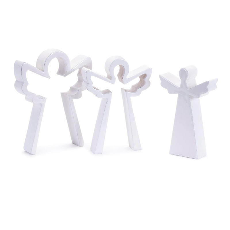 Melrose Wood Angel Nesting Display (Set of 2)