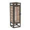 Melrose Cut Out Wood Candle Holder with Iron Frame 15"H