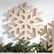Melrose Natural Wood Snowflake (Set of 2)