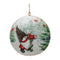 Melrose Metal Gnome Cardinal Forest Disc Ornament (Set of 6)