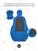 Pedi Cello Case Raincoat – Black, Waterproof Cover with Storage Pouch