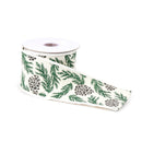 Melrose Pine and Pinecone Cotton Wired Ribbon 4" x 5yds