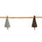 Melrose Wood Bead and Felt Pine Tree Garland (Set of 2)