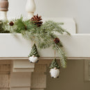 Melrose Terra Cotta Gnome with Pine Tree Hat Ornament (Set of 6)