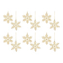 Jeweled Metal Snowflake Ornament (Set of 12)