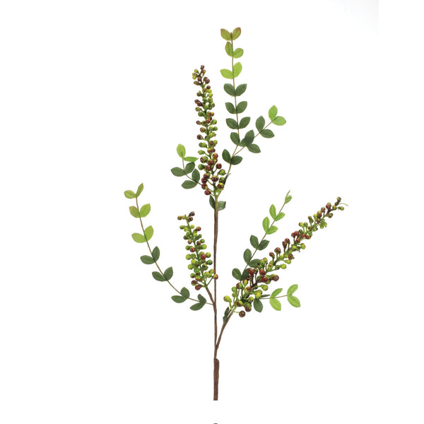 Melrose Variegated Red Berry Foliage Spray (Set of 6)