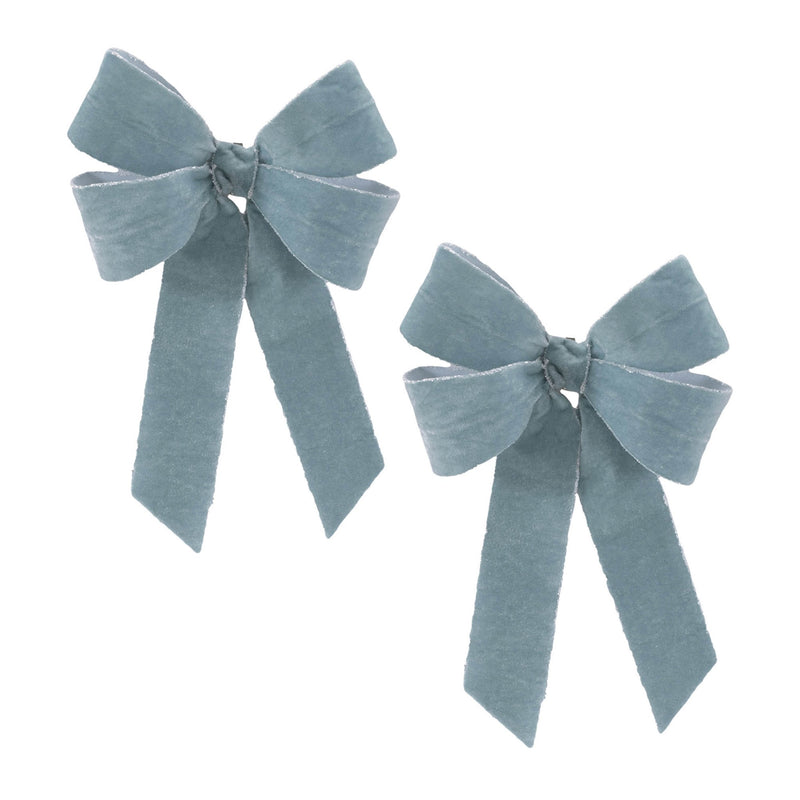 Melrose Glittered Double Holiday Bow (Set of 2)