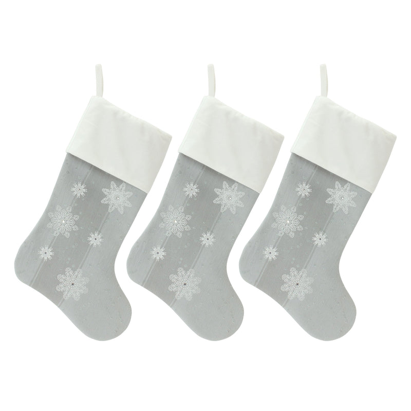 Melrose Snowflake Stocking (Set of 3)