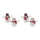 Melrose Snowman with Scarf Figurine (Set of 4)