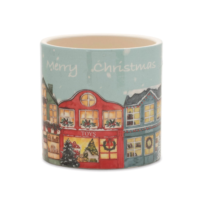 Melrose Merry Christmas Village Planter (Set of 2)