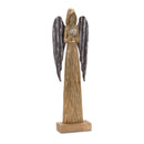 Melrose Carved Wood Angel Statue (Set of 2)