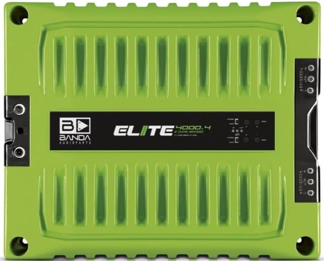 BANDA Elite 4000.4 4‑Channel 4×1200W Car Amplifier – Green
