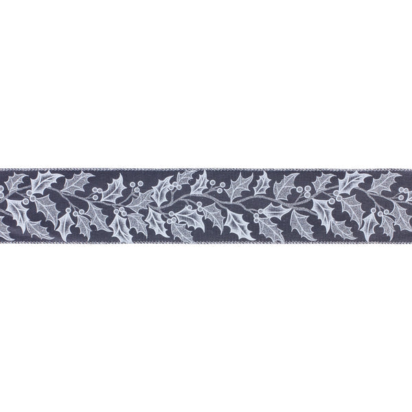 Melrose Holly Leaf Holiday Ribbon (Set of 2)