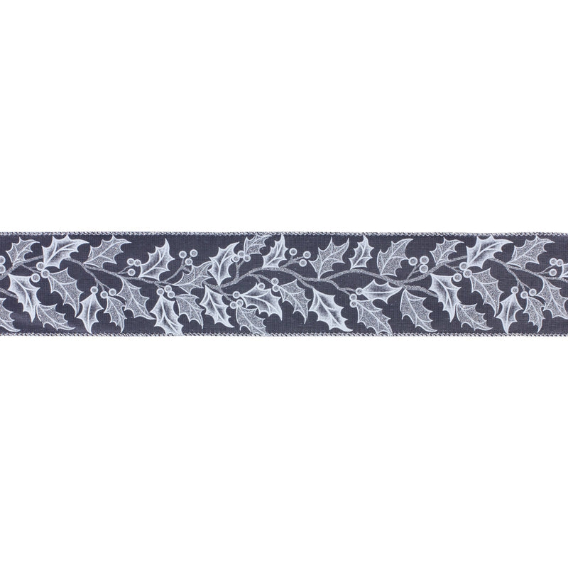 Melrose Holly Leaf Holiday Ribbon (Set of 2)
