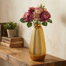 Melrose Ribbed Metallic Ceramic Vase 16.5"H