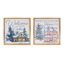 Melrose Welcome Home Holiday Wall Art (Set of 2)