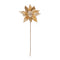 Melrose Beaded Gold Poinsettia Flower Stem (Set of 2)
