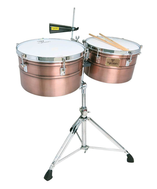 Tycoon TTI/L-1415AC 14" & 15" Deep Shell Timbales - Antique Copper