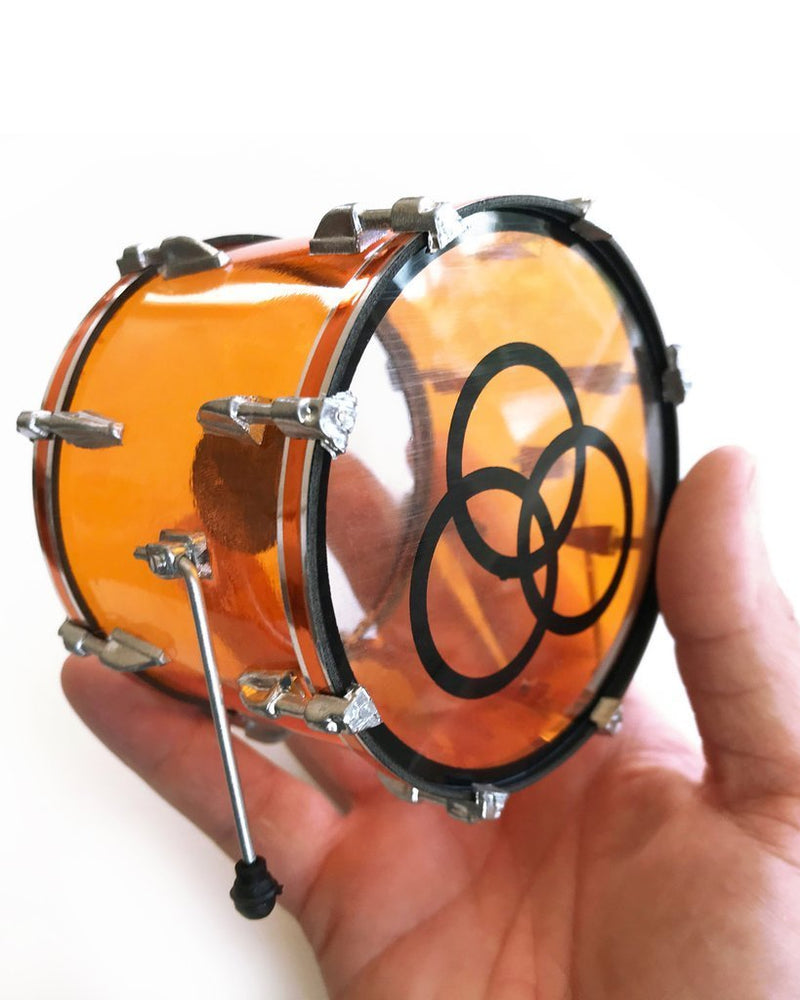 Axe Heaven Vistalite Transparent Amber Led Zeppelin Miniature Drum Set - New Open Box
