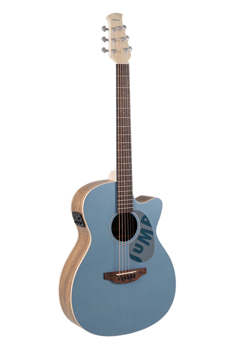 Ovation AEO-69-B Applause Jump OM Cutaway Electric-Acoustic Guitar Lagoon