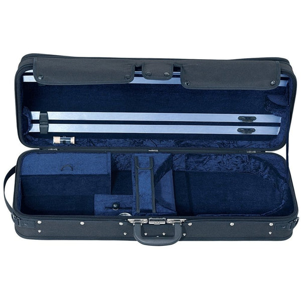 GEWA Concerto Oblong Viola Case - Adjustable 36-42.5cm Body - Black/Blue