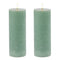 Melrose FIA Wick Green Pillar Candle (Set of 2)