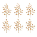 Melrose Beaded Peach Leaf Spray (Set of 6)