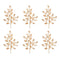 Melrose Beaded Peach Leaf Spray (Set of 6)