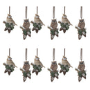 Melrose Snowy Cardinal Bird and Owl Ornament (Set of 12)