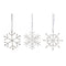 Jeweled Metal Snowflake with Ribbon Hanger (Set of 12)